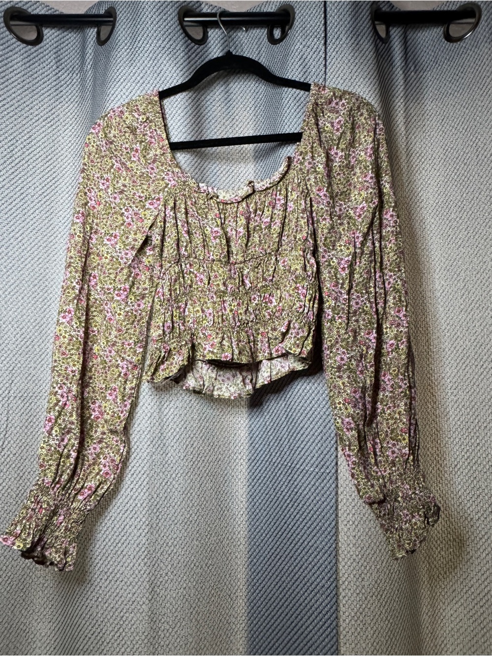 H&M Yellow & Pink Long Sleeve Floral Blouse - Picture 2 of 3